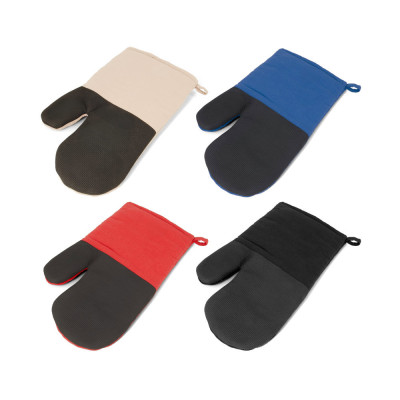 LAWSON. 100 cotton oven mitt with silicone on one side